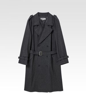 맥시 트렌치 코트 차콜