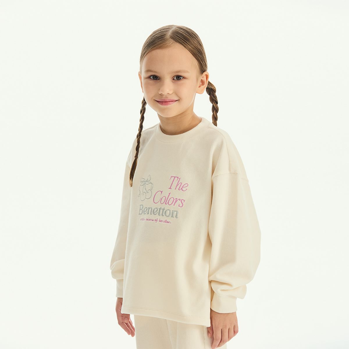 베네통키즈(BENETTONKIDS) 골 벨로아 언발 티셔츠_QATS15561IV