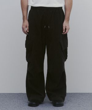 코듀로이 와이드 카고 팬츠 (브라운