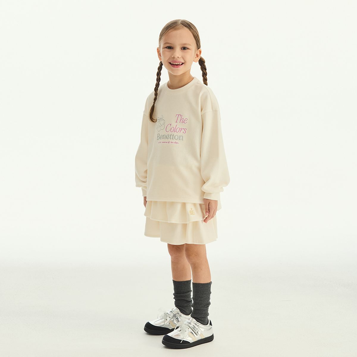 베네통키즈(BENETTONKIDS) 골 벨로아 스커트 팬츠_QASP03561IV