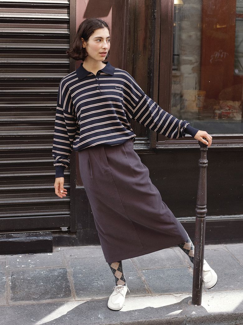 Pin-Tuck Long Skirt (2color)