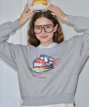 스트로베리 케이크 맨투맨 (2C) (Gray)