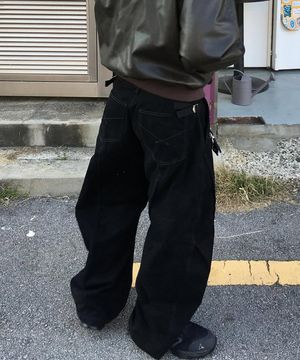 뉴하운 커브드 팬츠_블랙