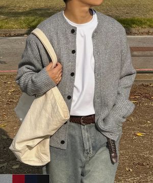 하찌 라운드 베이직 카디건 : 4컬러