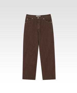 더스티드 레귤러 데님 진스 브라운