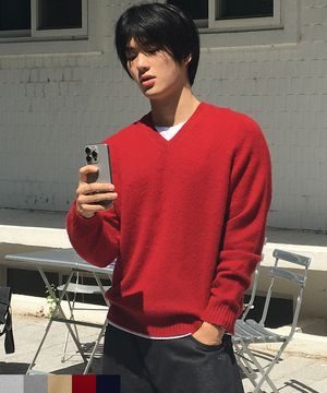 브이넥 쉐기독 소프트 울 니트 : 5컬러