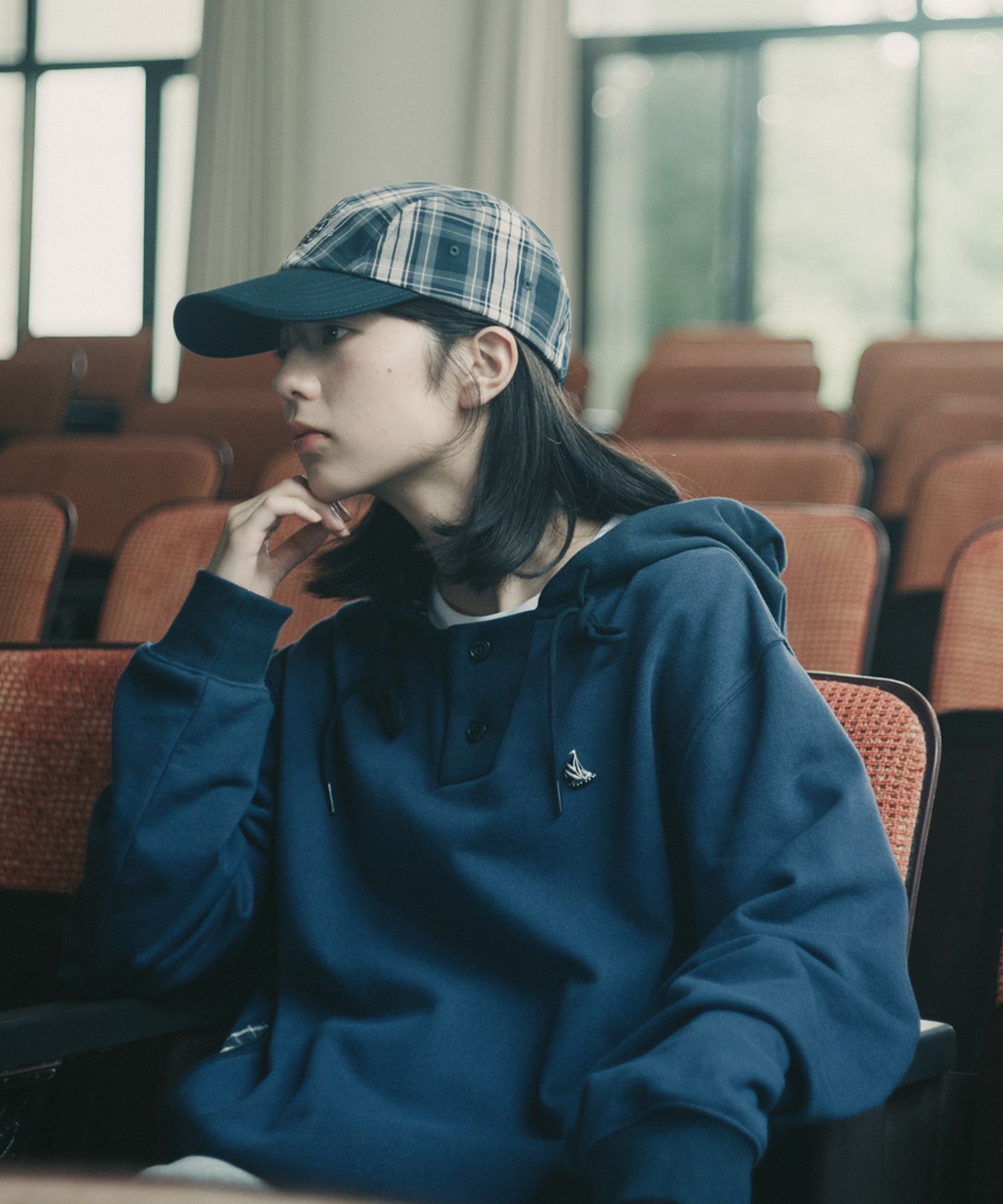 トップス MUSINSA LACE BUTTON HOODIE TOP MUSINSA公式 | SETUPEXE LACE BUTTON HOODIE TOP / BLACK