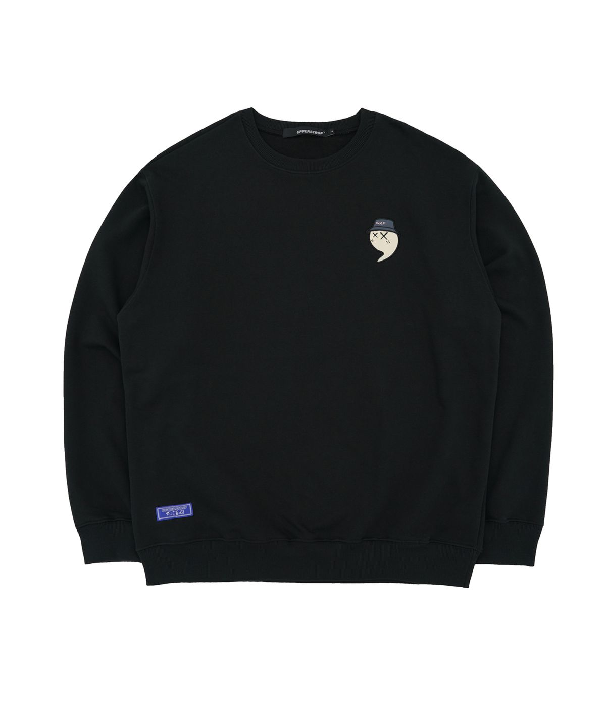 어퍼스트롭(UPPERSTROP) [UP9065] UPST GOLF 아플리케 맨투맨 블랙
