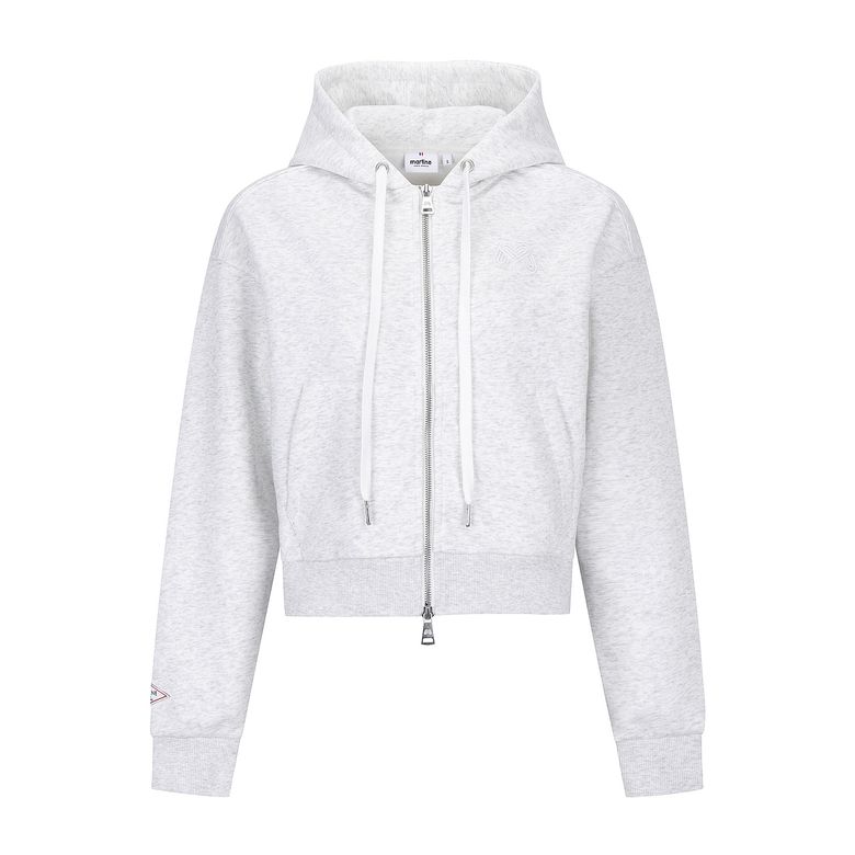 Martine Sweat Setup Hooded Zip up_L/GRAY