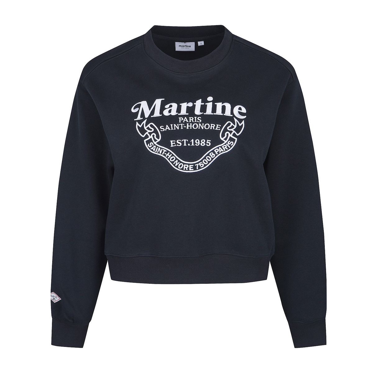 마틴골프(MARTINE GOLF) Martine Lettering Crop Sweatshirts_NAVY
