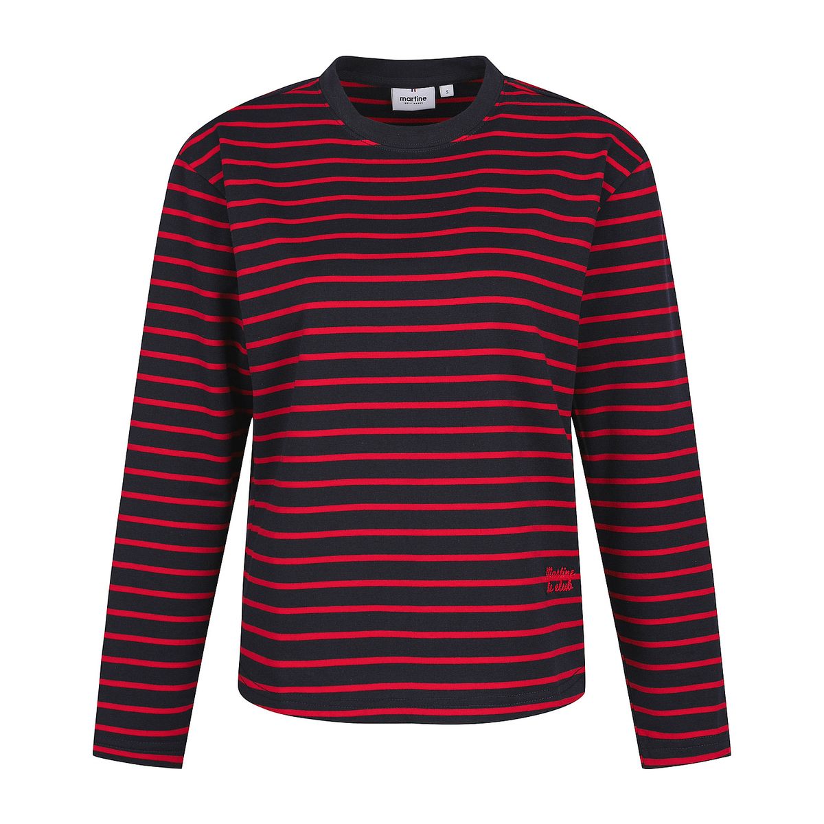 마틴골프(MARTINE GOLF) Soft Stripe Round T-shirts_RED