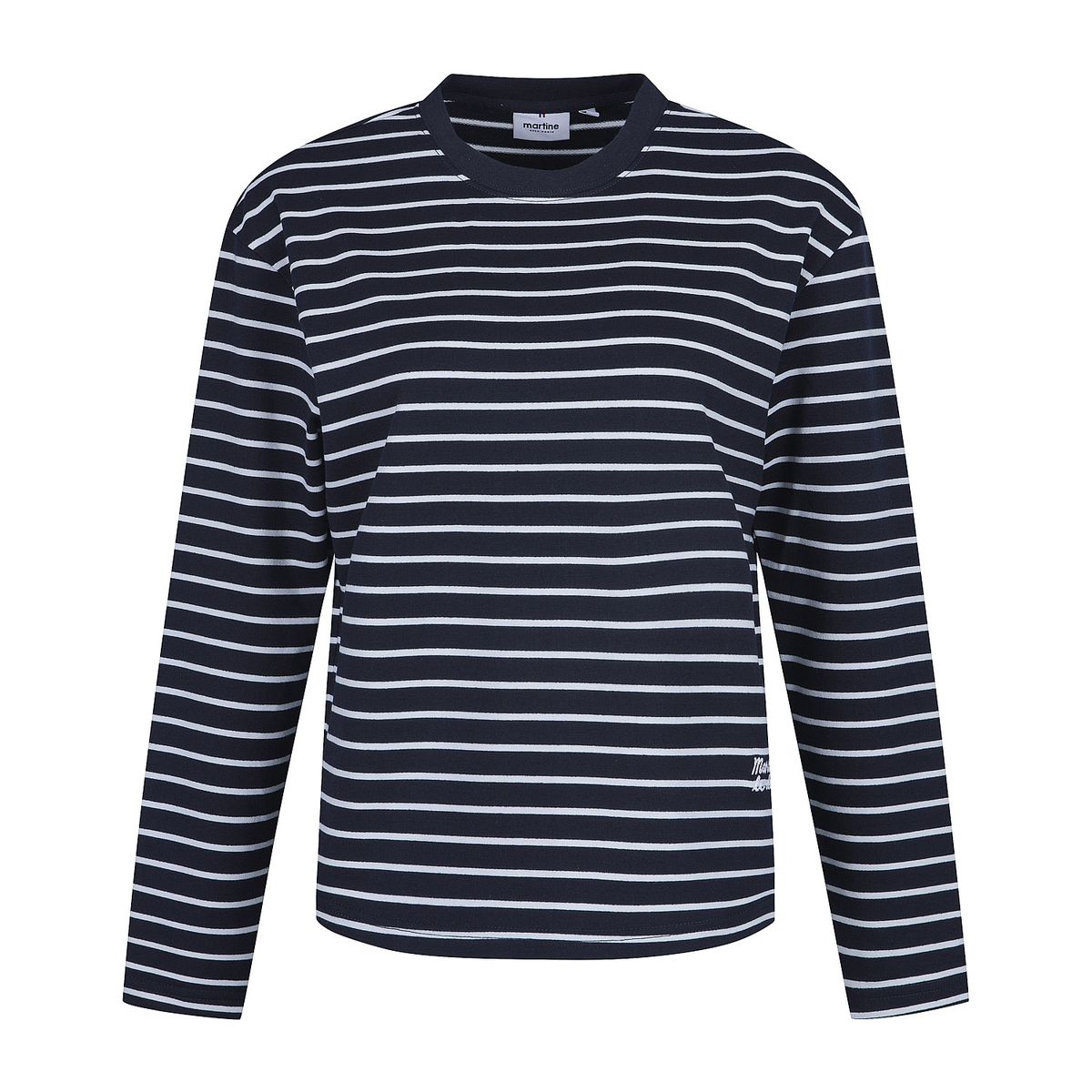 마틴골프(MARTINE GOLF) Soft Stripe Round T-shirts_NAVY