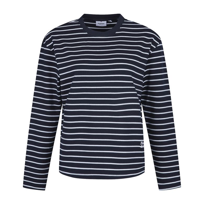 Soft Stripe Round T-shirts_NAVY