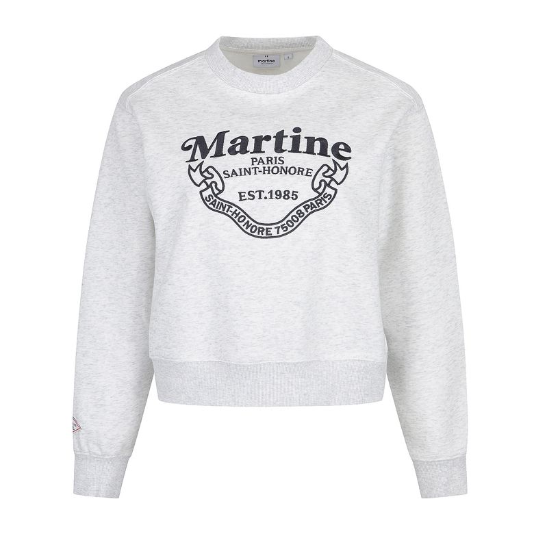 Martine Lettering Crop Sweatshirts_L/GRAY