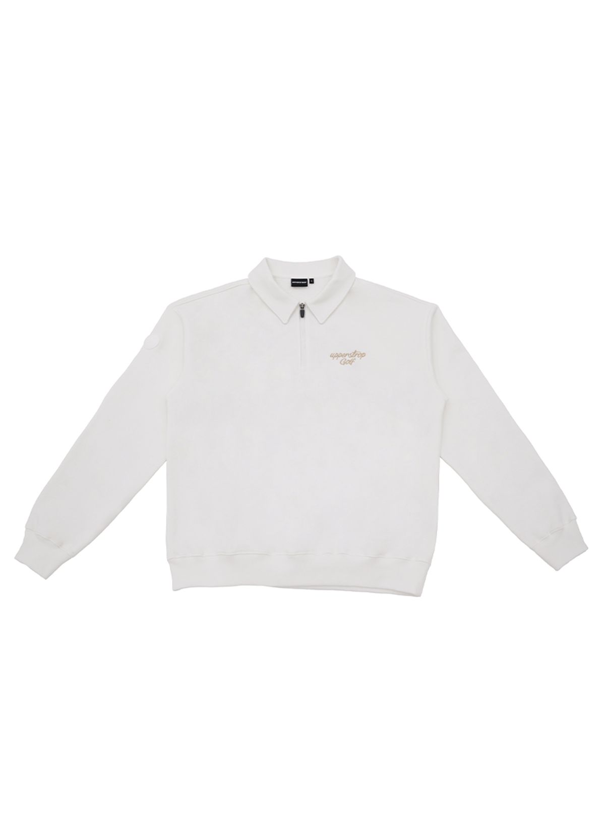 어퍼스트롭(UPPERSTROP) [UP3153] UPST GOLF 카라 하프집업 스웨트셔츠 아이보리