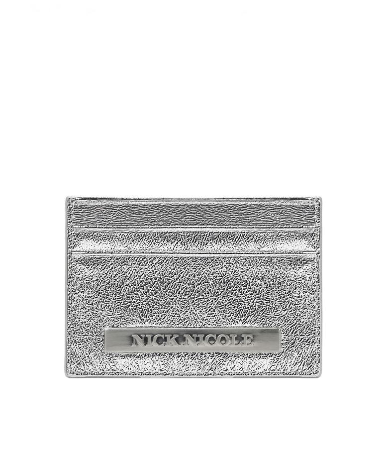 METAL LEATHER SOFT CARD WALLET_SILVER