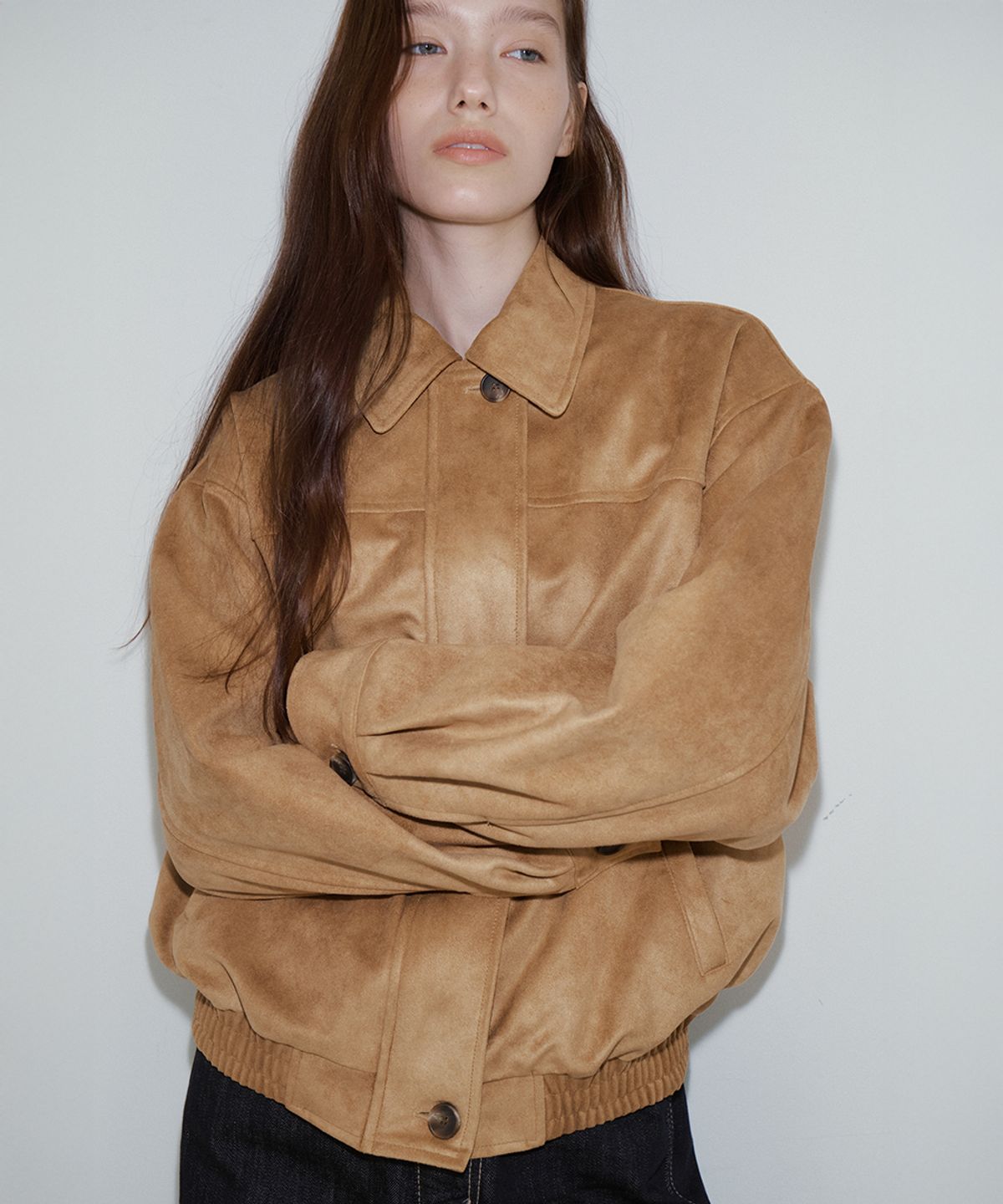 프리버07(FRIVER07) Suede 2way bomber jacket [FRFA02JK04]_Beige