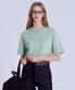 여성 40수 릴렉스핏 크루넥 반팔티셔츠 민트 LATS0209