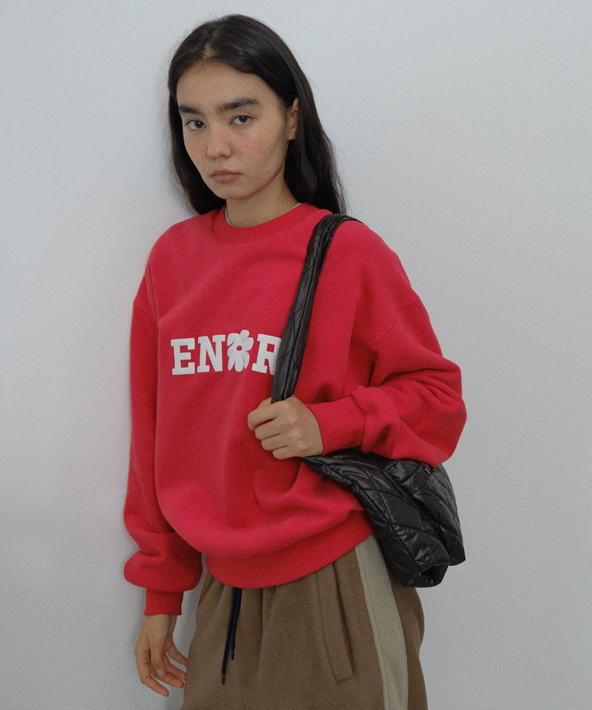 엔오르(EN OR) [CORE] ENOR FLOWER SWEATSHIRT - RED