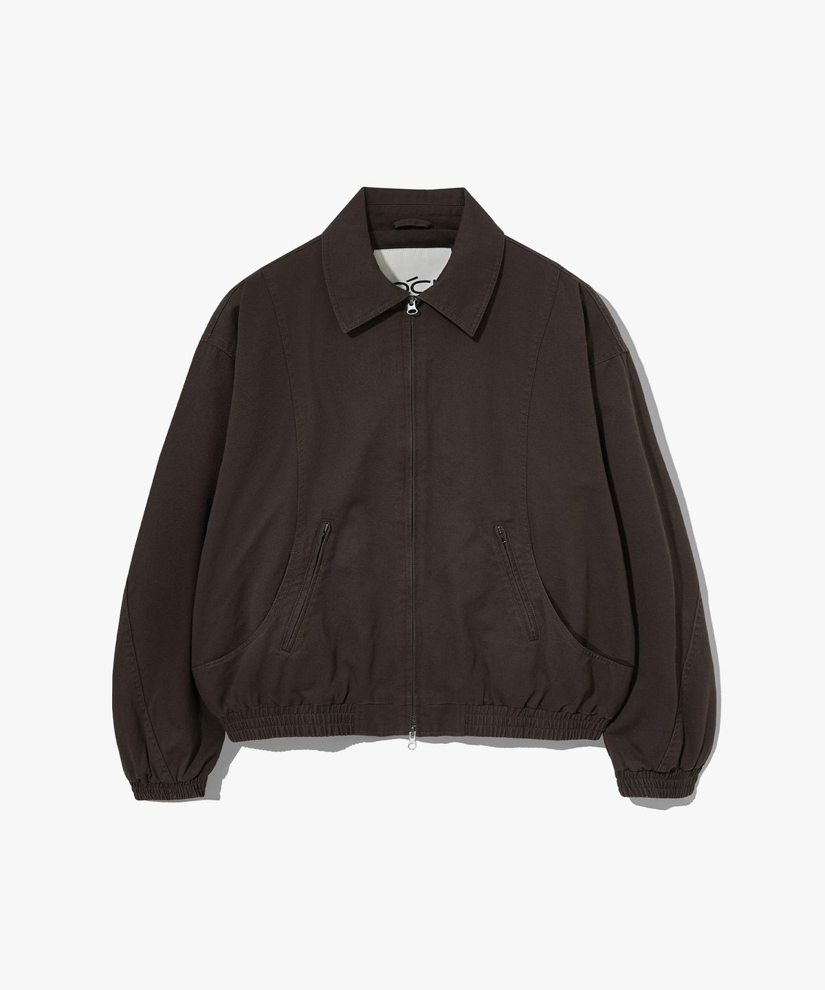 커스텀어클락(COSTUME O’CLOCK) 코튼 커브드 워시드 블루종 자켓 브라운 COOSJK042BROWN