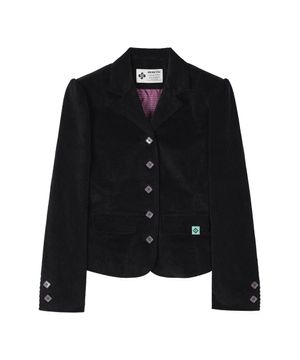 BUTTON BACK CURVE CORDUROY JACKET / black