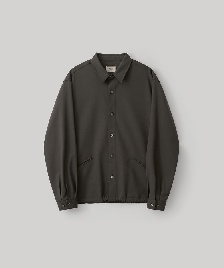 Tropical-Wool Coach Jacket (Dark oak)