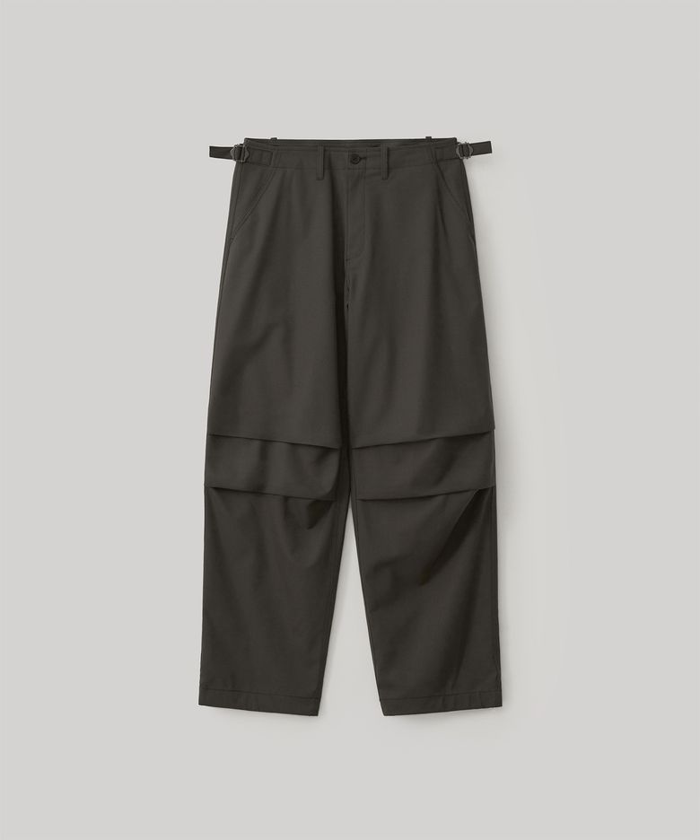 Tropical-Wool Utility Pants (Dark oak)