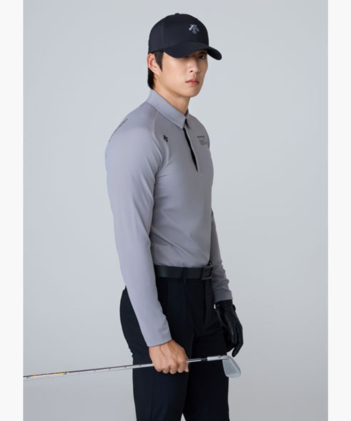 데상트 골프(DESCENTE GOLF) 남성 시그니처 기모 긴팔티셔츠 (DQ42MFTLO2)
