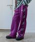 CHECK TRACK PANTS / purple
