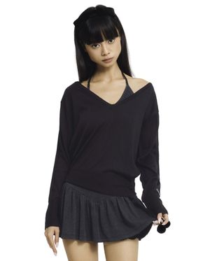 Sugarplum v-neck knit (black)