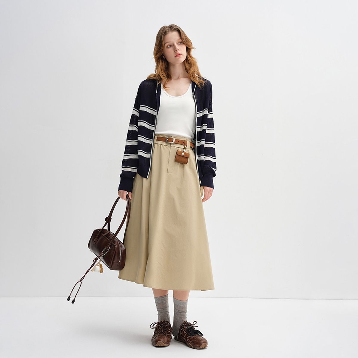 에이앤레이(AEIREI) AR_Cotton high waist skirt
