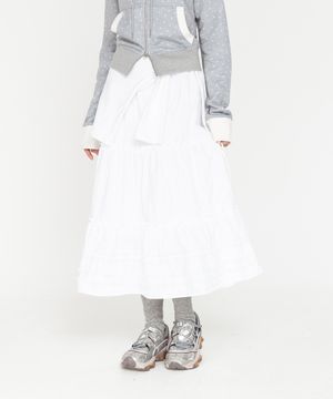 레이스 티어드 스커트