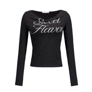 Sweet flavor draped tee (black)