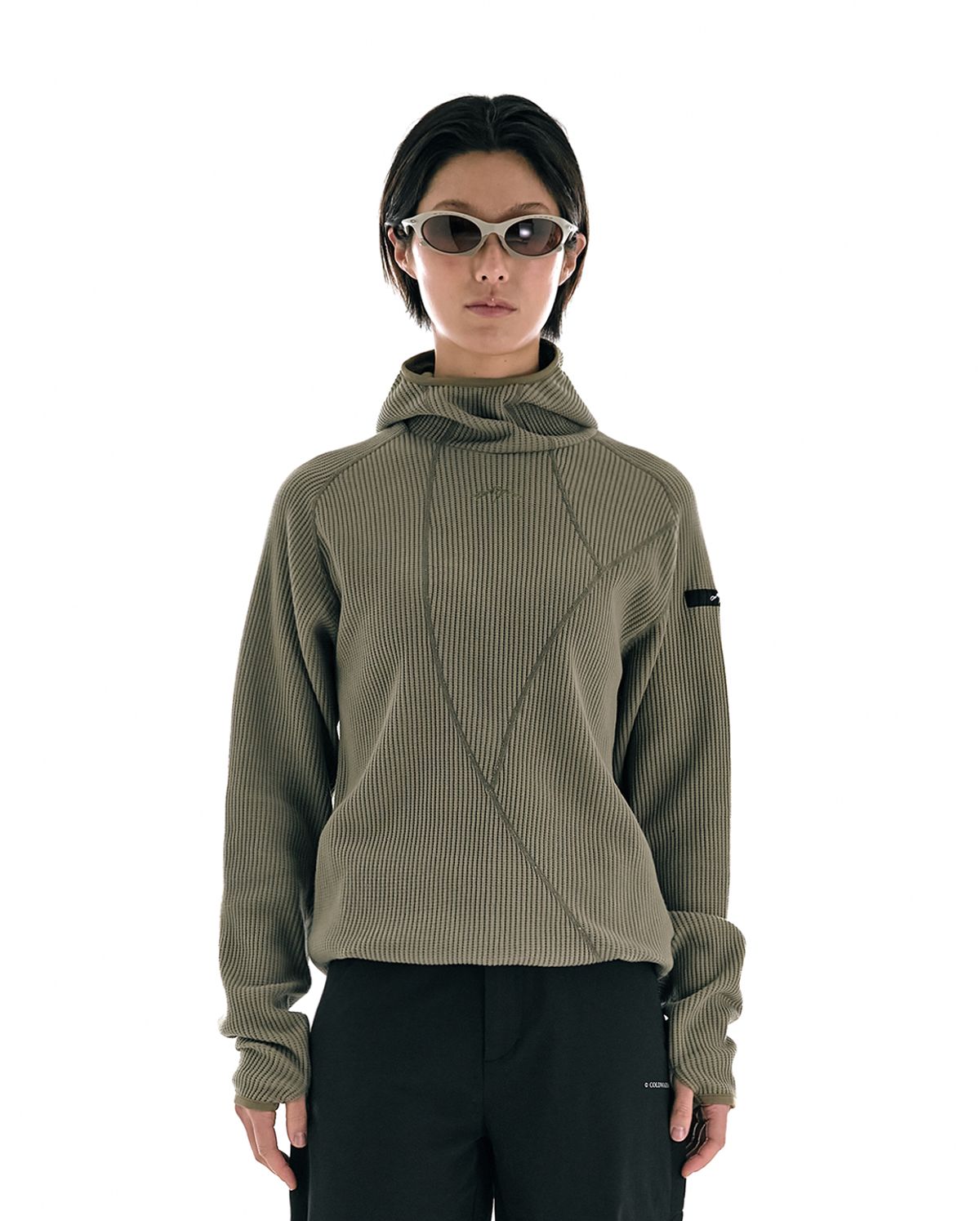 콜드웜(COLDWARM) Waffle Warmer Hoodie (Khaki Color) -Women-