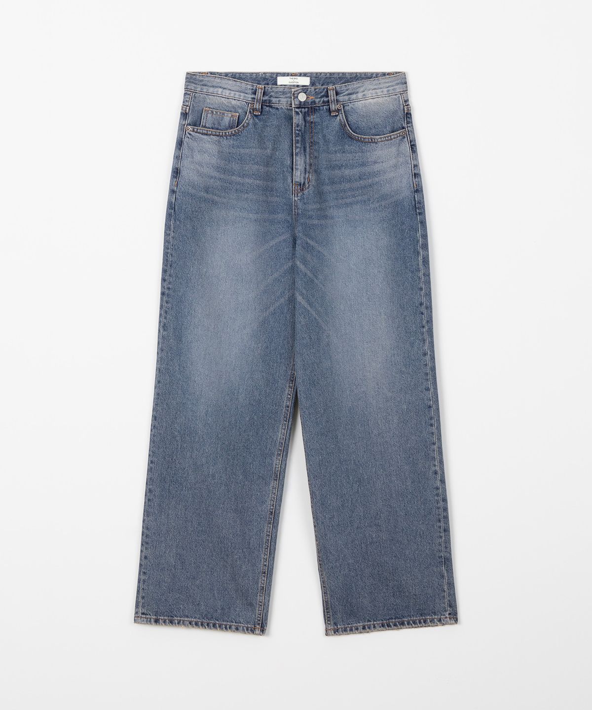 디앤드퀘스천(THEENDQUESTION) Dirty washed jeans / BLUE