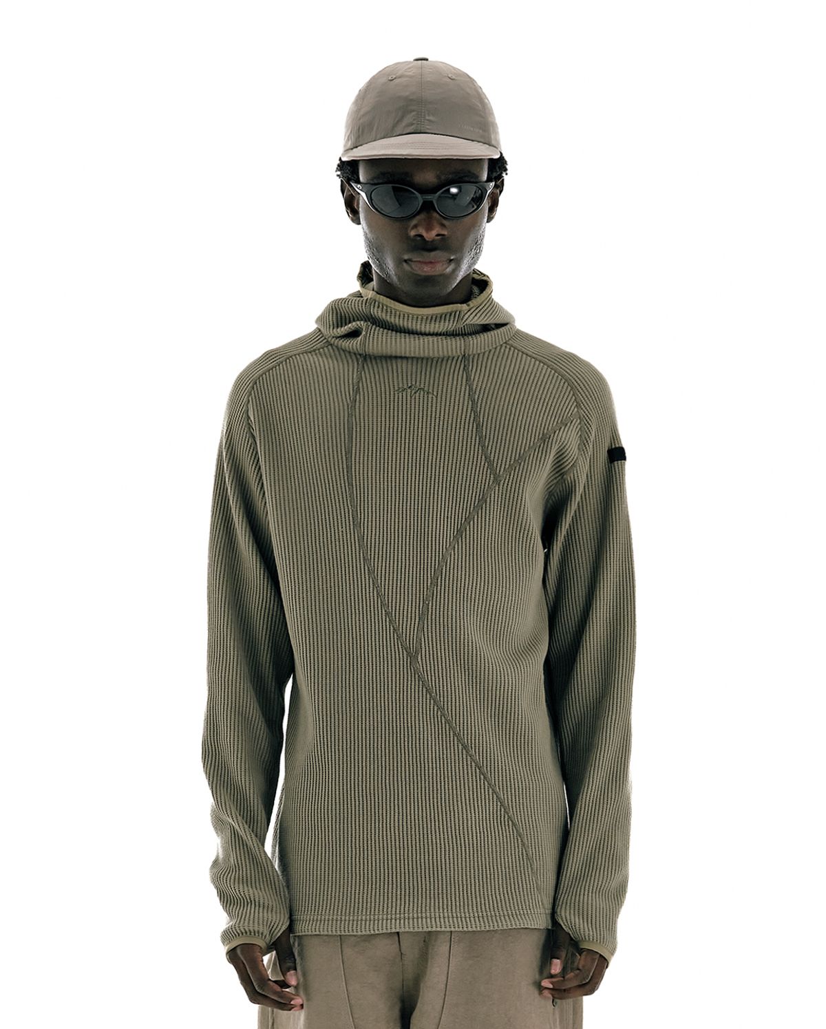 콜드웜(COLDWARM) Waffle Warmer Hoodie (Khaki Color)