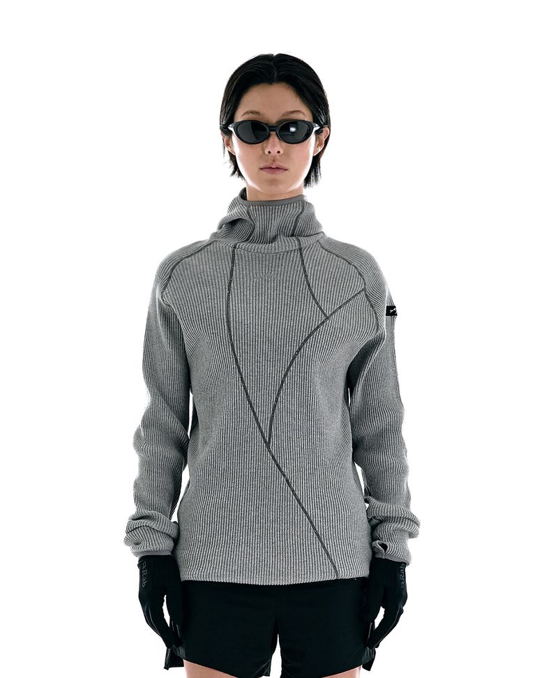 Waffle Warmer Hoodie (Grey Color) -Women-