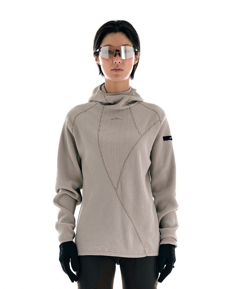 Waffle Warmer Hoodie (Mocha Color) -Women-