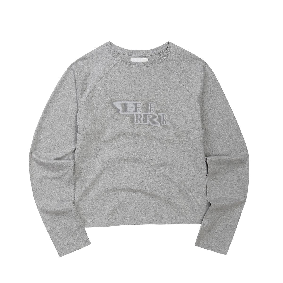 이이이알알알(EEERRR) EEERRR Distorted Logo raglan long sleeve (Melange)