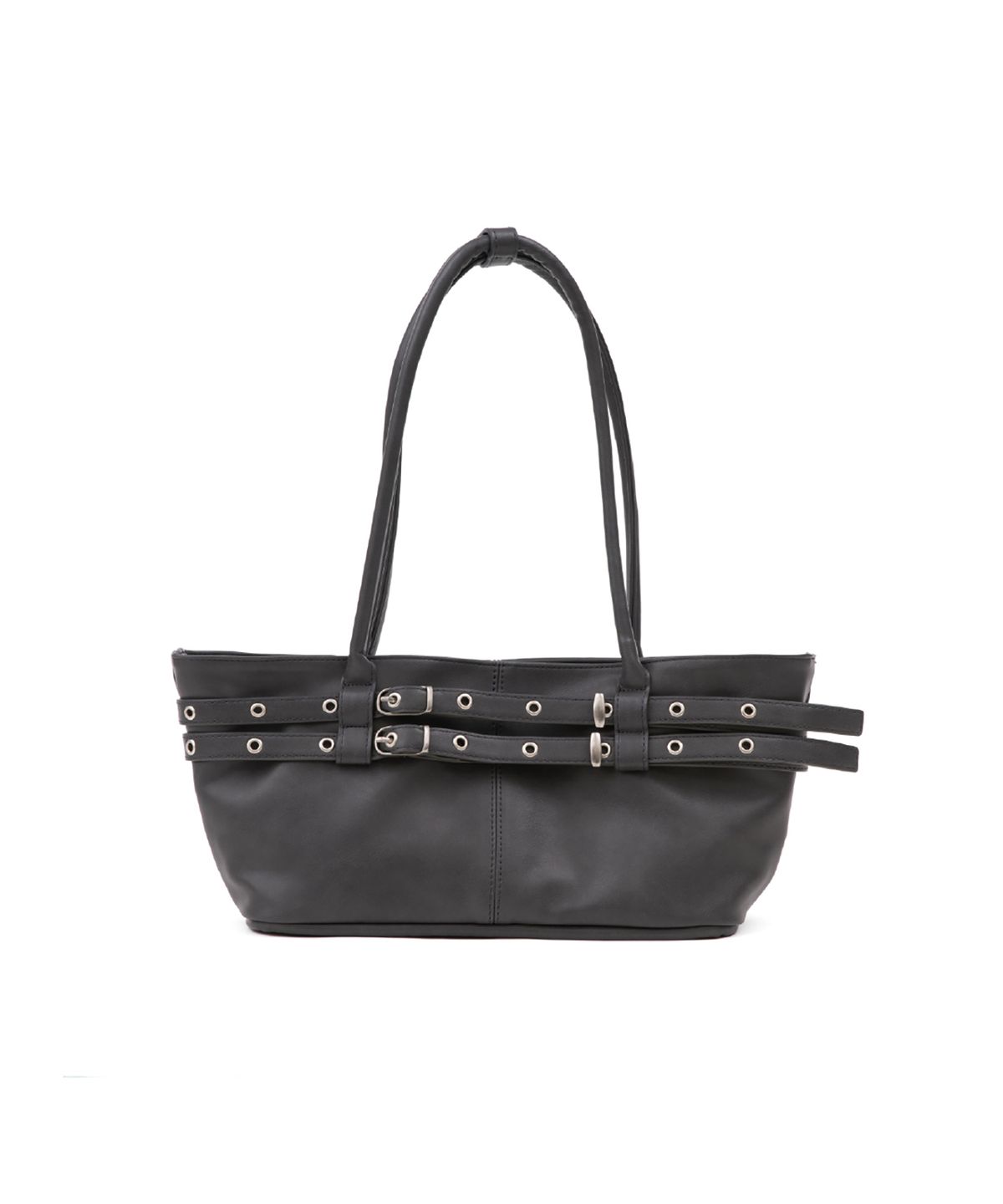 여밈(YEOMIM) mini belted boat bag (charcoal)