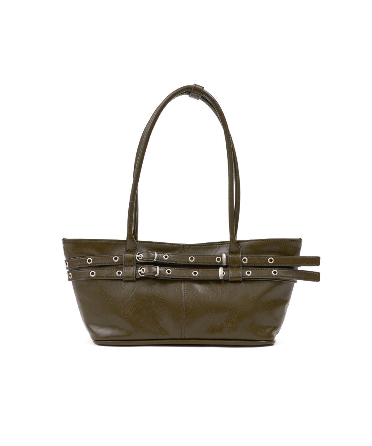 여밈(YEOMIM) mini belted boat bag (crack khaki)