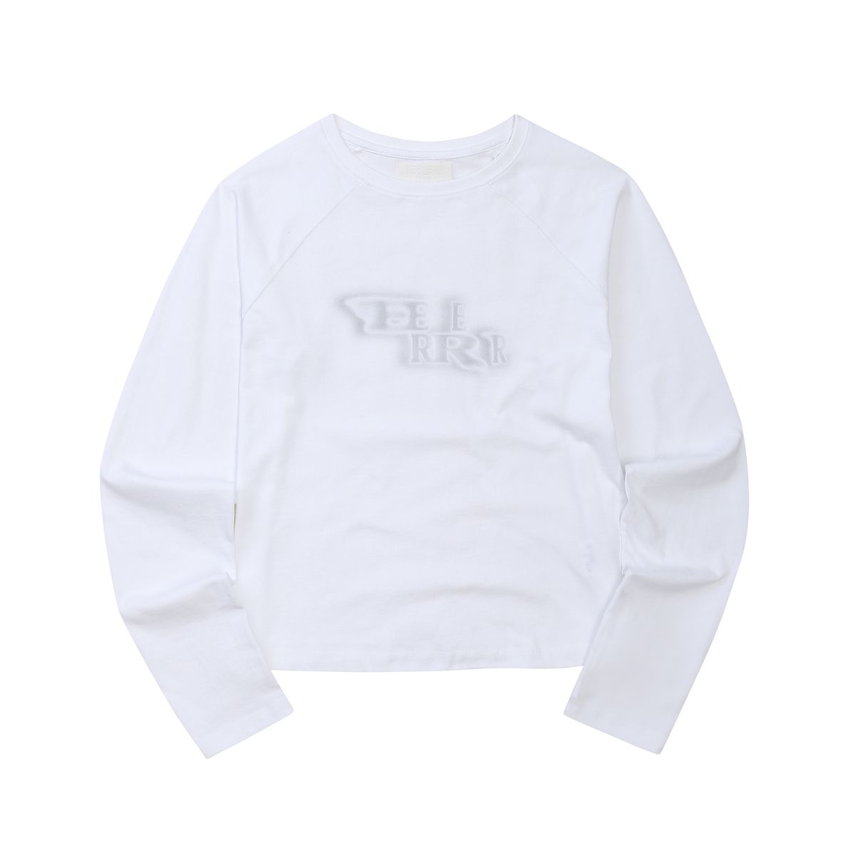 이이이알알알(EEERRR) EEERRR Distorted Logo raglan long sleeve (White)
