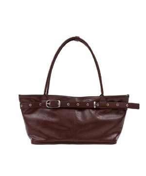 belted boat bag (crack burgundy)