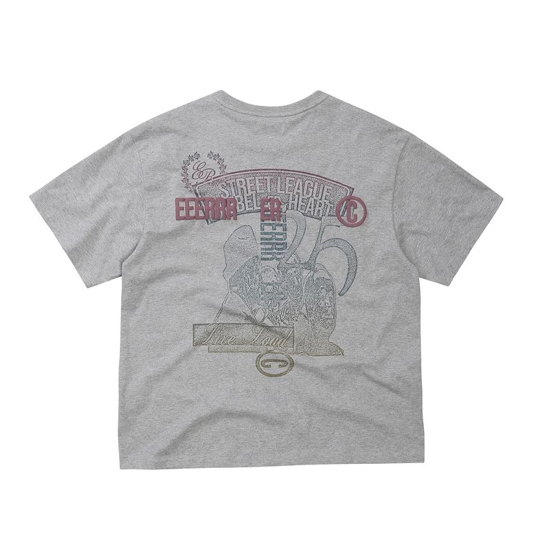 Street league gradient artwork logo over-crop fit T-shirt (Melange)