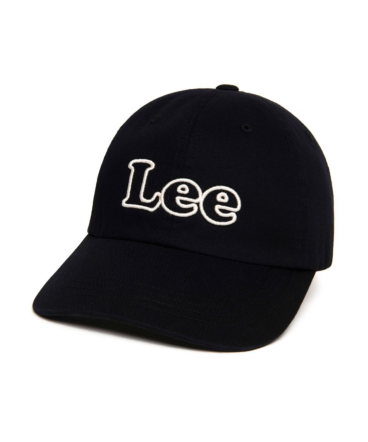 리(LEE) 빈티지 로고 코튼 볼캡 블랙