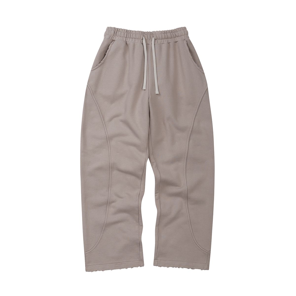 이이이알알알(EEERRR) Side surfboard damage washing sweat pants (Ash grey)