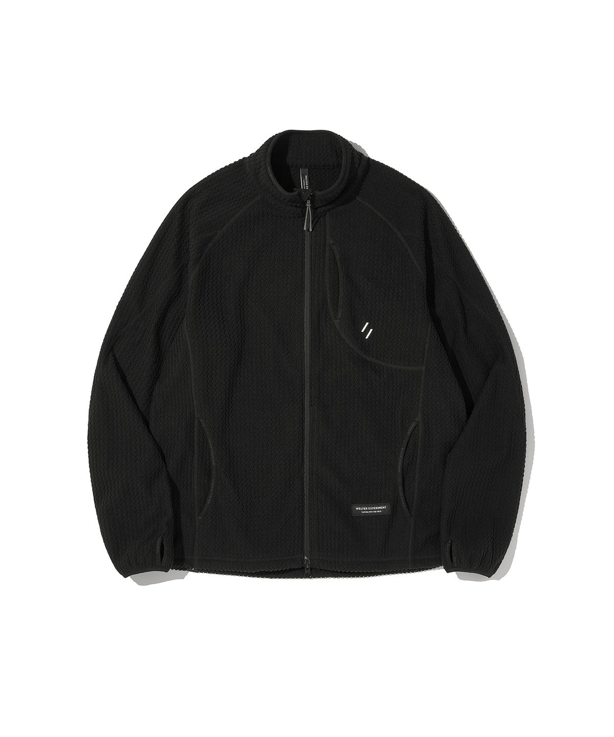 웰터 익스페리먼트(WELTER EXPERIMENT) CALORA FLEECE FULL ZIP_BLACK