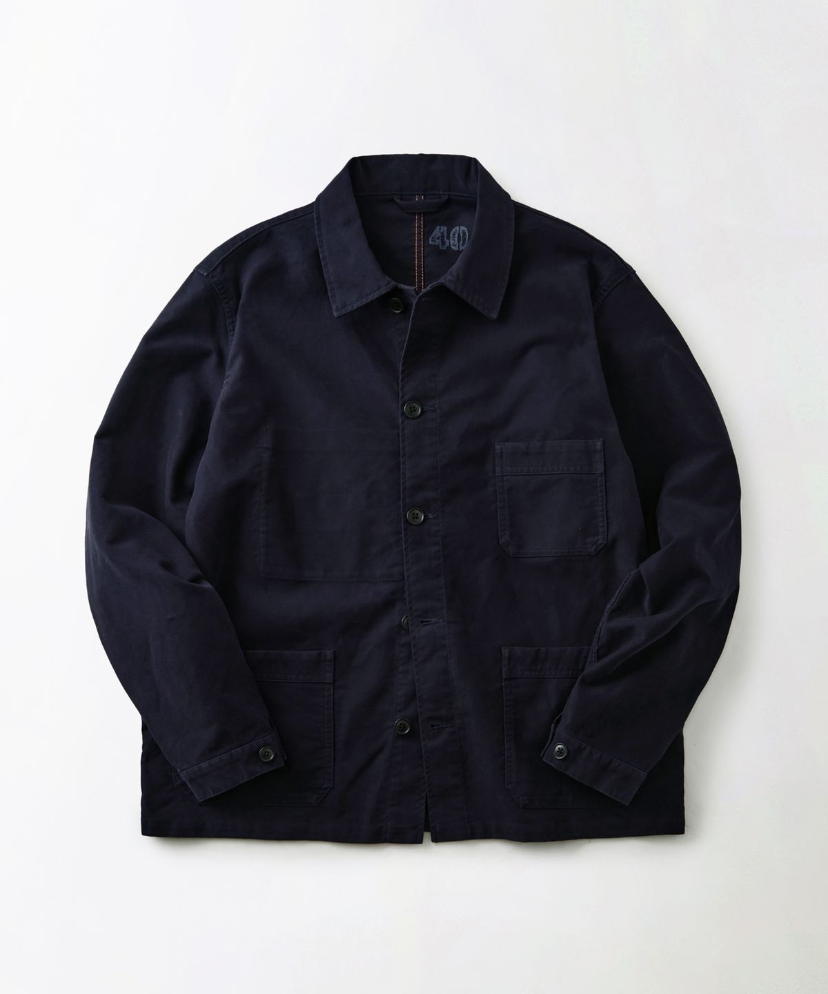 아웃스탠딩(OUTSTANDING) [MUT lab] MOLESKIN FRENCH WORK JACKET_D.NAVY