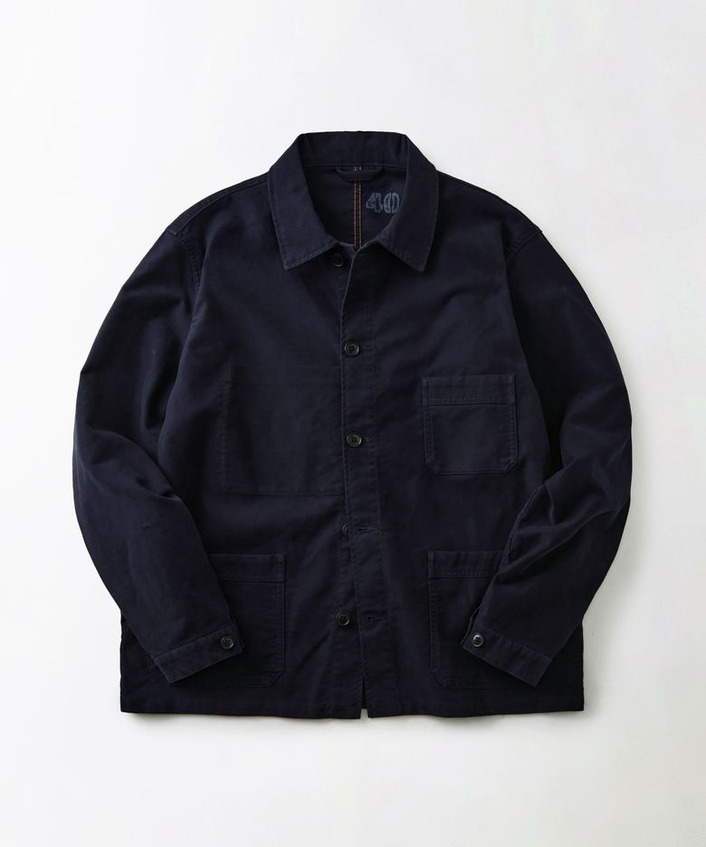 MOLESKIN FRENCH WORK JACKET_D.NAVY