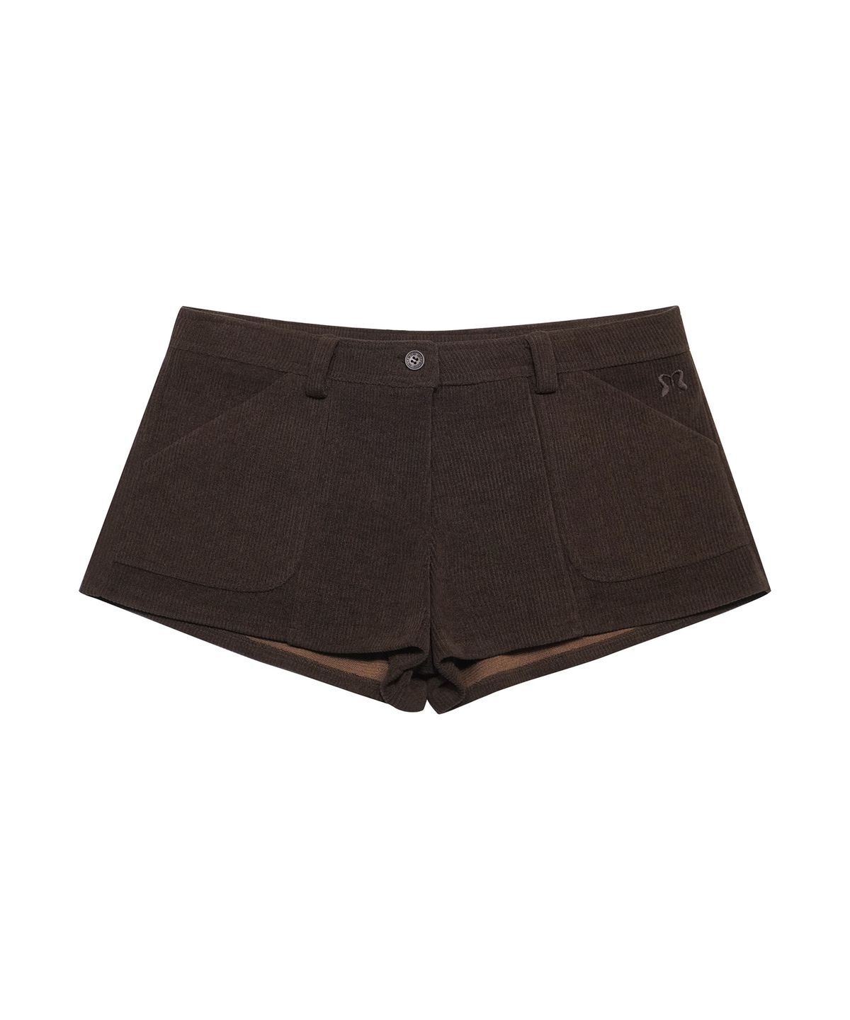 미레코(MIRECO) LOW CORDUROY SHORTS BROWN